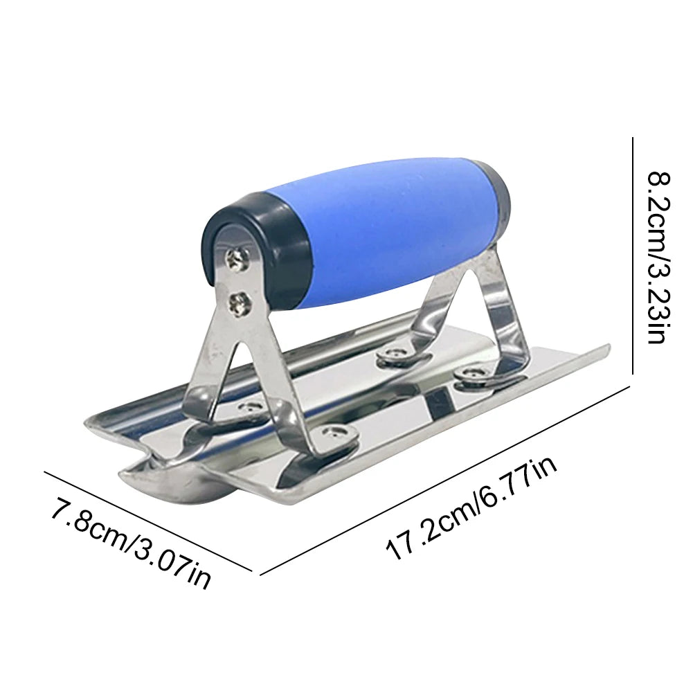 Masonry Construction Hand Tool Concrete Hand Edger Or Groover Concrete Tools Stainless Steel with Soft Grip Plus Concrete Edger