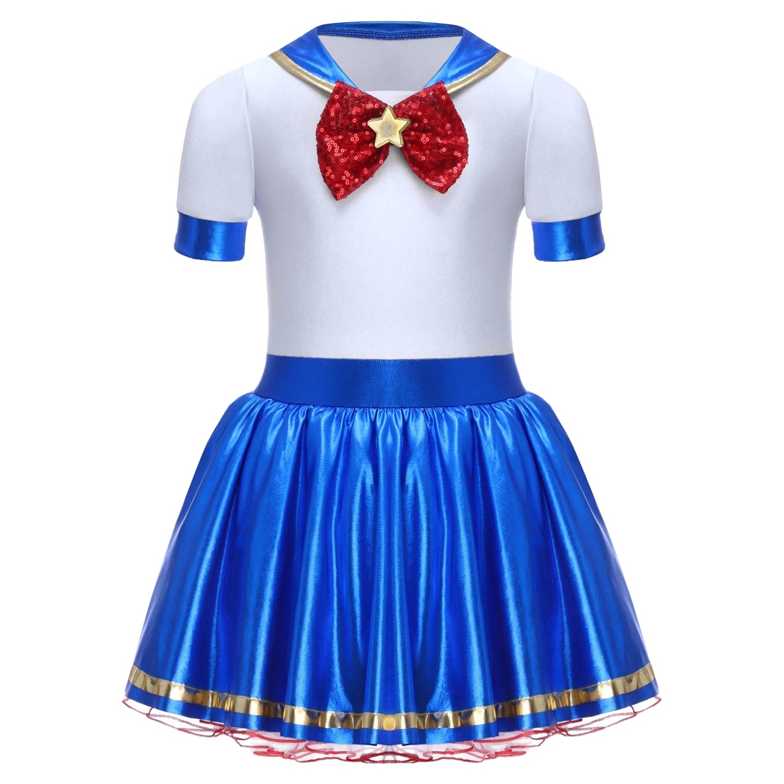 School Uniform OnePiece Dress Performance Costume Student Sailor Outfit Modern Ballet Dance Leotard Skirt Halloween Costume