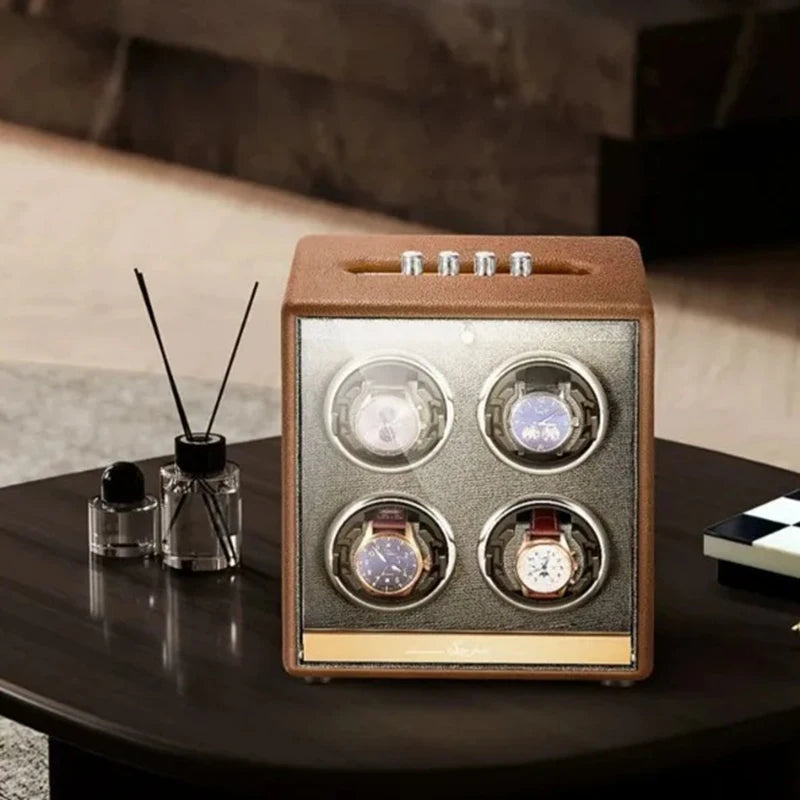 Large Luxury Watch Winder Organizer Storage Box Mechanical Watch Automatic Watch Winders Box Safe Deposit Boxes Display Gifts