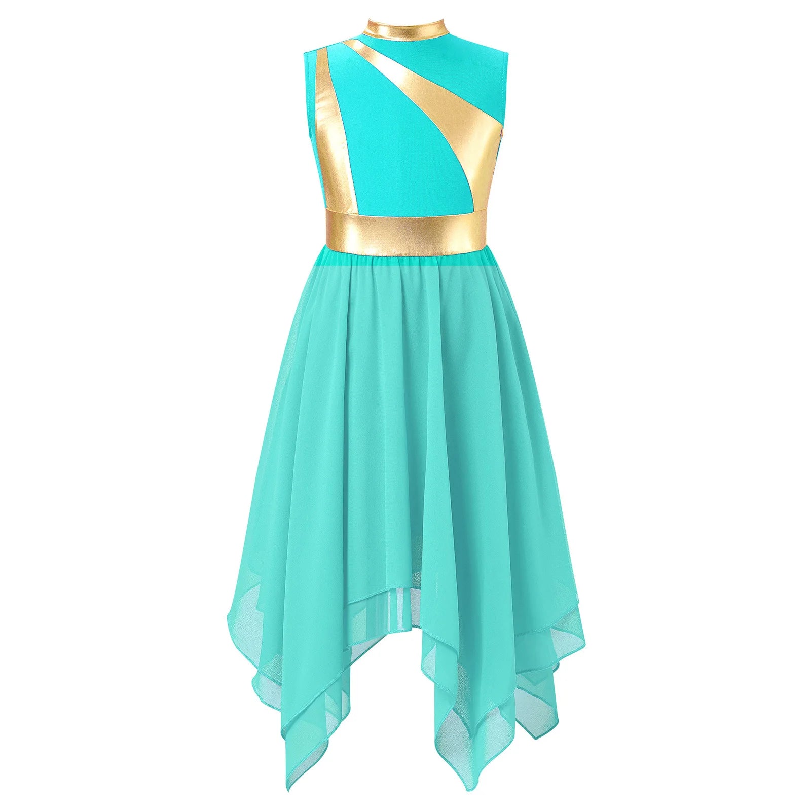 Kids Girl's Dress Praise Lyrical Dance Costume Children's Worship Dresses for Liturgical Celebration of Spirit Stage Dancewear