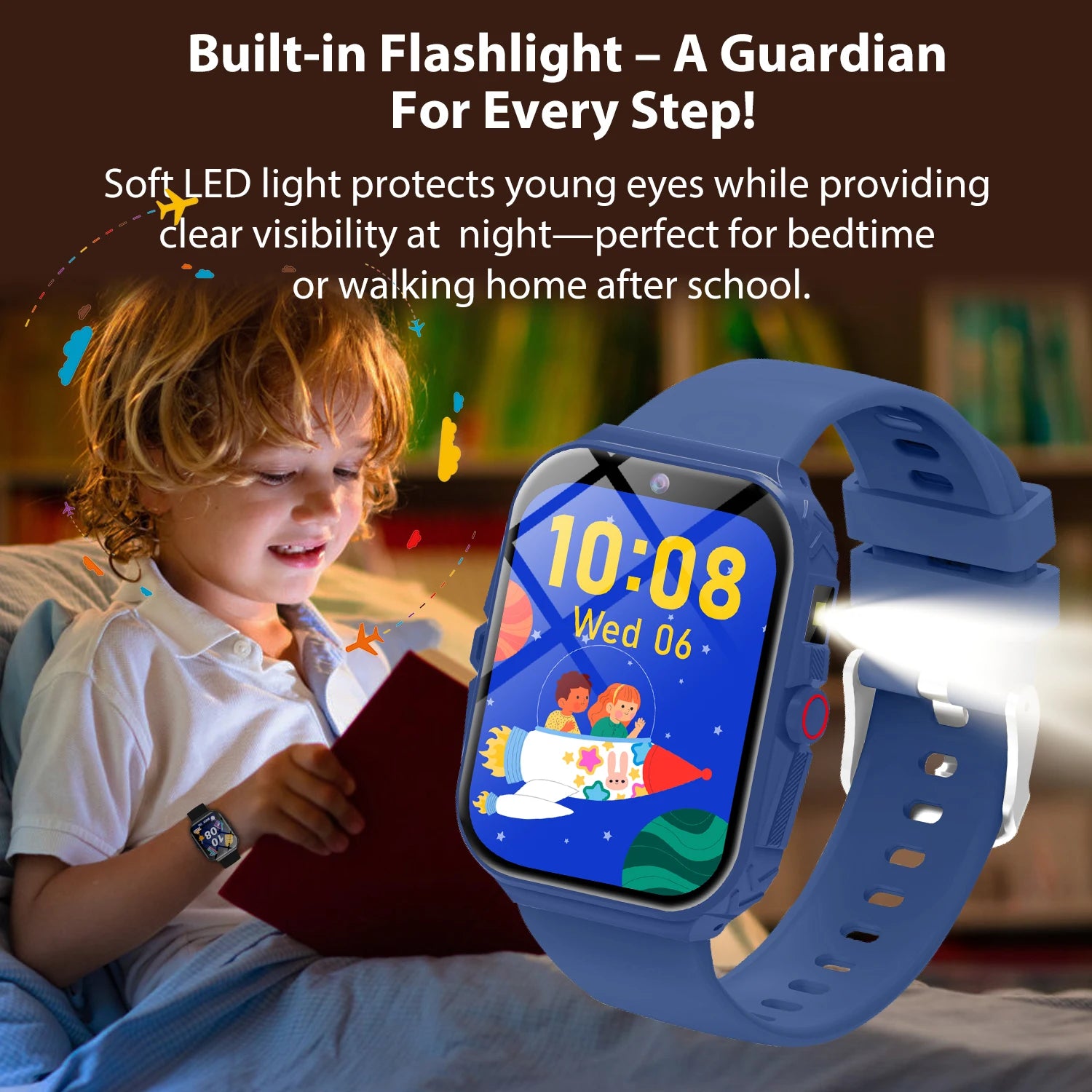 2026 New Smart Watch For Children HD Touch Screen Camera 18 Games Sleep Monitoring Alarm Clock Calculator Birthday Gift Boy Girl