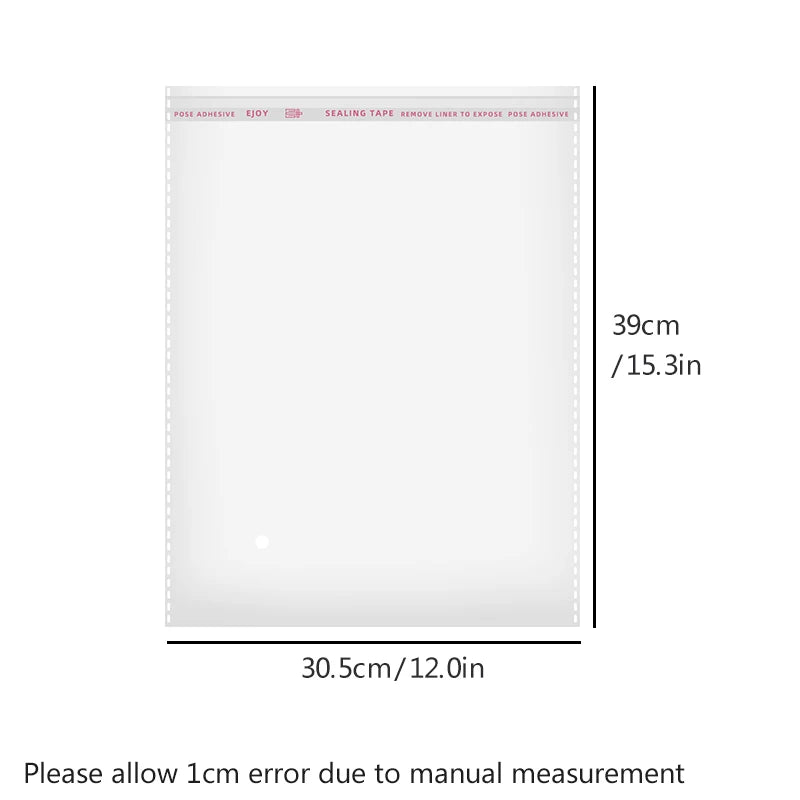 Transparent Storage Bag Groceries Accessories Storage Transparent Visible Plastic Self-adhesive Bag