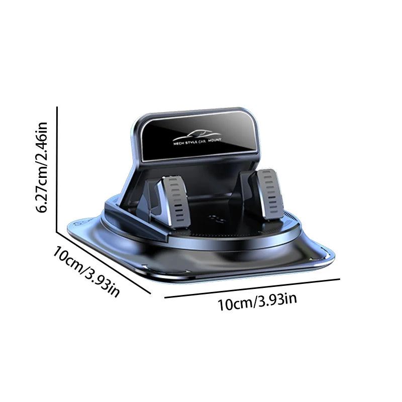 Lcars Car Phone Holder, 360 ° Rotatable, Made of Abs Material, Silicone Non-Slip Double-Sided Adhesive Pad, Does Not Damage the Interior, Suitable for Dashboard Navigation, Can Be Used for Car Navigation, Office, Home, Mobil