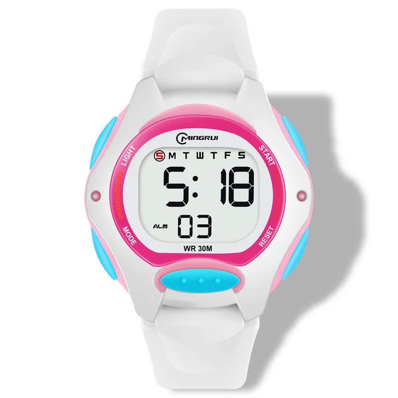 Children Watch Waterproof Digital Watch for Girls Boys Black LCD Electronic Sport Kid Watches Alarm Clocks Gifts