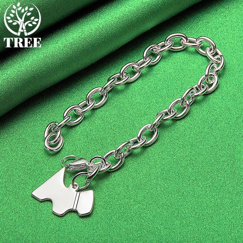 18K Gold Dog Label Pendant Bracelets For Women Men Birthday Party Fashion Charm Fine Jewelry Christmas Gift