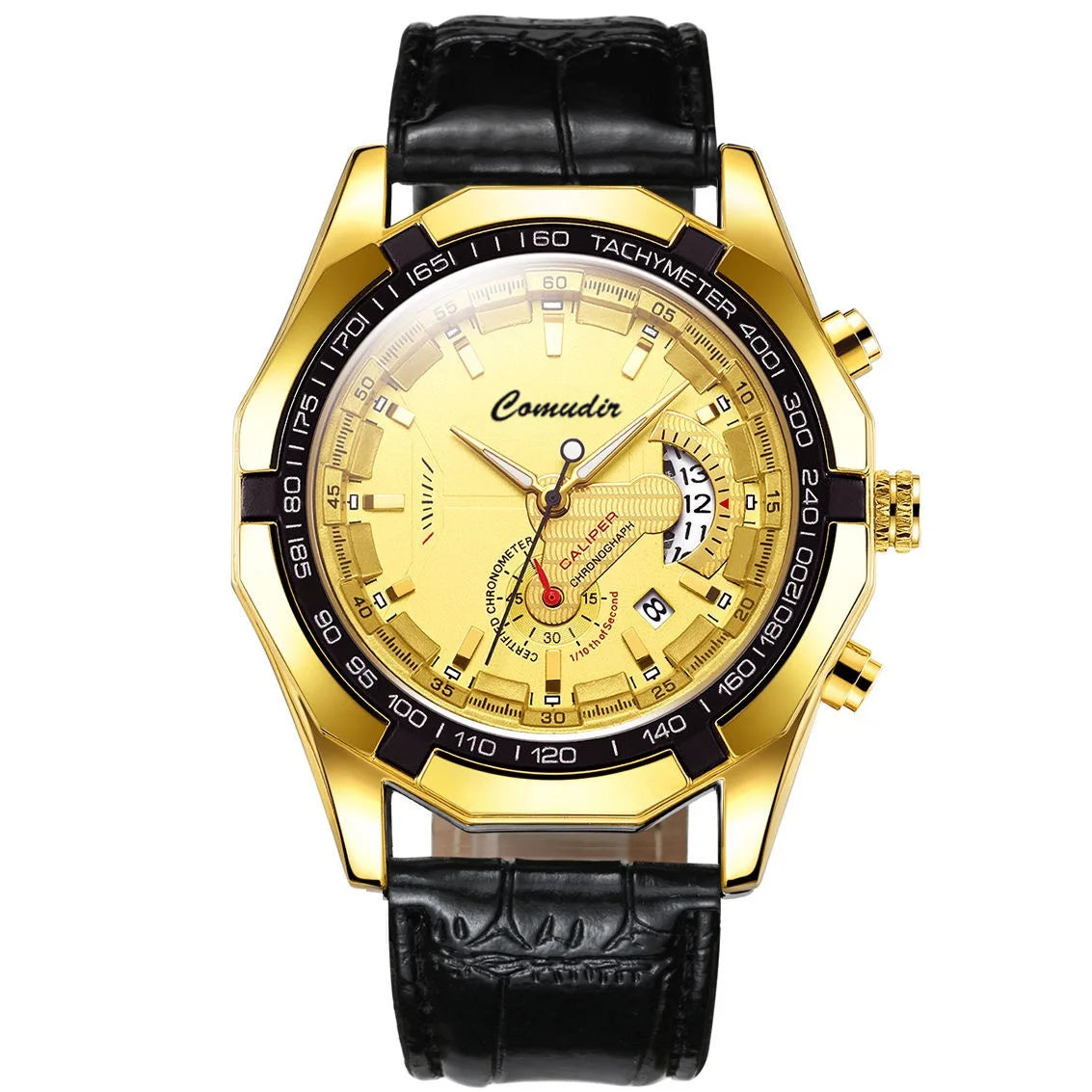 Quartz Watch Movement Watch Men's Non Noctilucent Watch Hollow Calendar Waterproof Luminous Refined Steel Band Simple