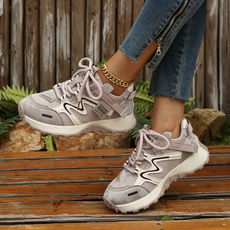 2026 New Comfortable and Stylish Women's Shoes: Elegant Round-Toe Solid Color Sporty Casual Shoes for Spring and Autumn