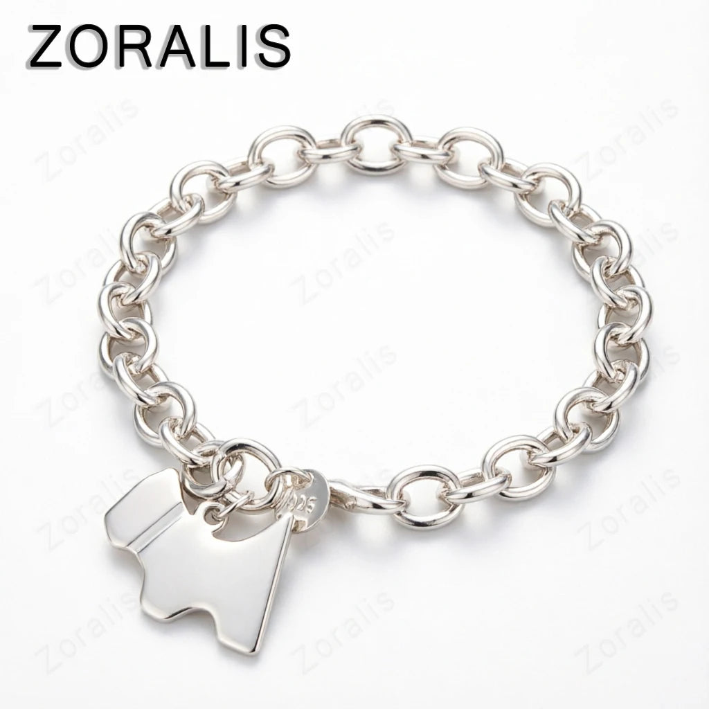 18K Gold Dog Label Pendant Bracelets For Women Men Birthday Party Fashion Charm Fine Jewelry Christmas Gift