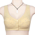 Bra For Women Wire Free Bra Cotton Underwear Front Closure Brassiere Women's Lingerie Large Bust 48 50 52 B C Cup