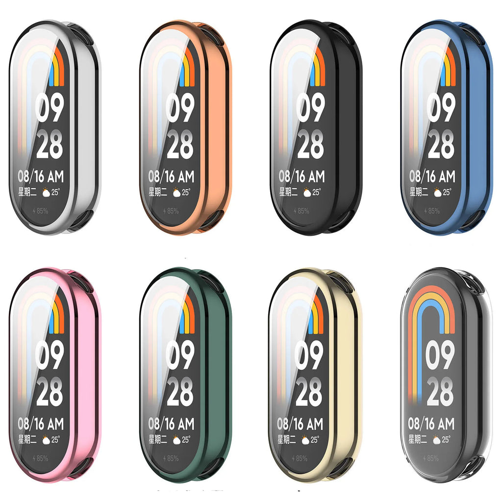 Soft TPU Case For Xiaomi Mi Band 10/9/8 NFC Full Screen Protector Shell Bumper Cover