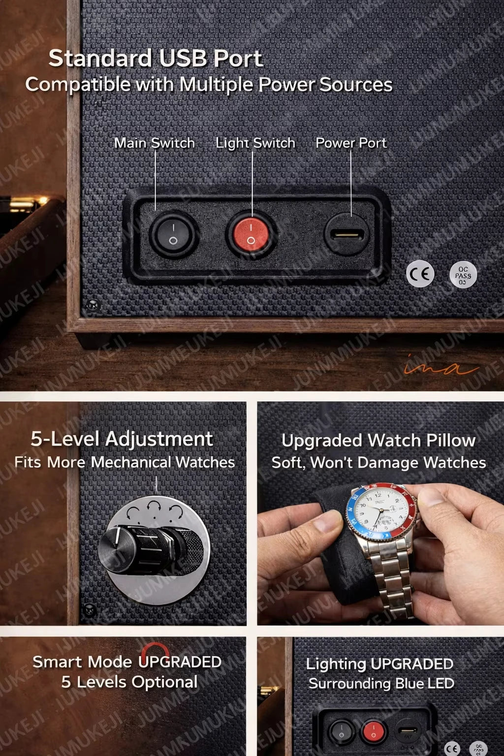 Watch Winders Box for Automatic Watches Usb Power Globally Motor Mechanical Watch Rotate Stand Box Fashion Decoration