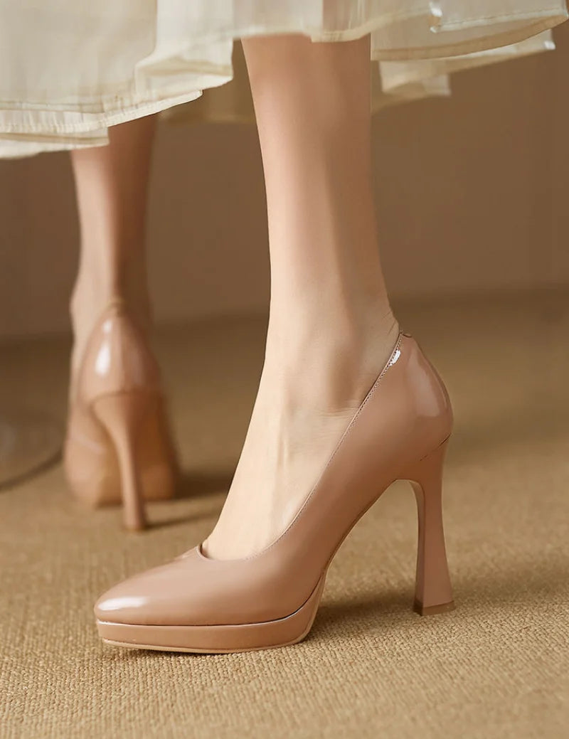 Shoes for Women 2025 Evening Pointed Toe Ladies Summer Footwear Super High Heel Stilito Platform Black Luxury Brand Lastest Shoe