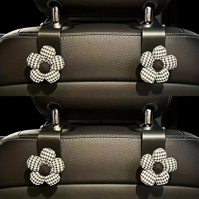 2pcs Car Hooks Seat Back Hook Vehicle Headrest Organizer Storage Hanger Groceries Handbag Women Car Accessories