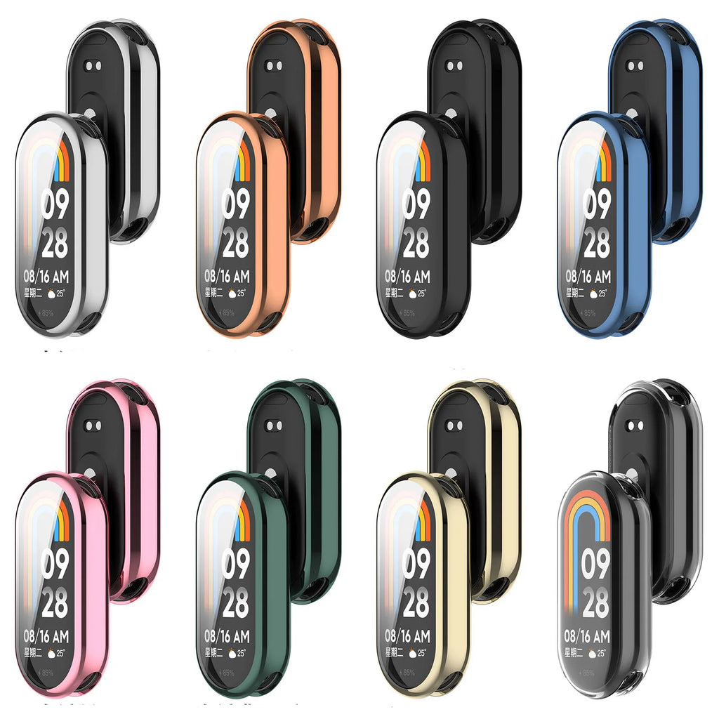 Soft TPU Case For Xiaomi Mi Band 10/9/8 NFC Full Screen Protector Shell Bumper Cover