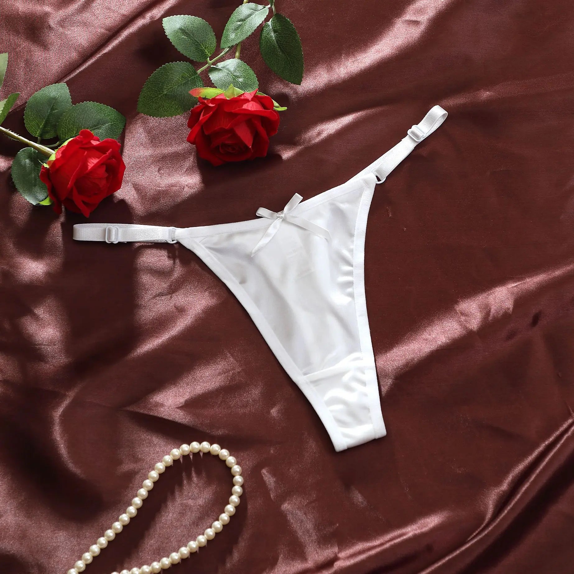 Sexy Panties Women Satin G-Strings Thongs T-Panties Soft Low Waist Bow Briefs Shorts Comfortable Female Underwear Трусы Женские