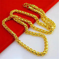 A 24K gold plated chain necklace, suitable for men. A fashionable piece. A jewelry set gift suitable for wearing at parties and