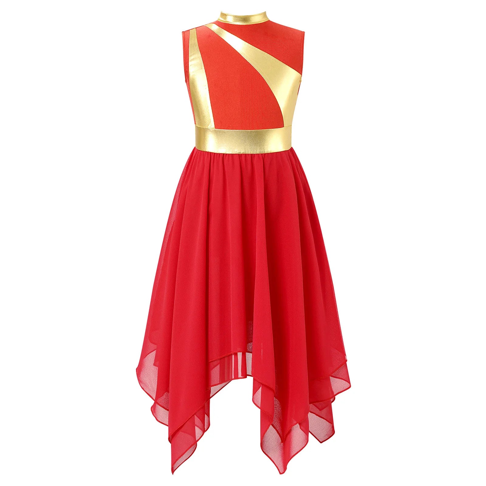 Kids Girl's Dress Praise Lyrical Dance Costume Children's Worship Dresses for Liturgical Celebration of Spirit Stage Dancewear