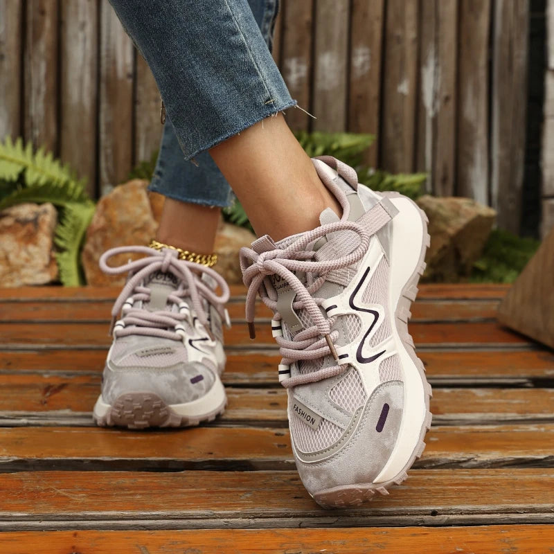 2026 New Comfortable and Stylish Women's Shoes: Elegant Round-Toe Solid Color Sporty Casual Shoes for Spring and Autumn