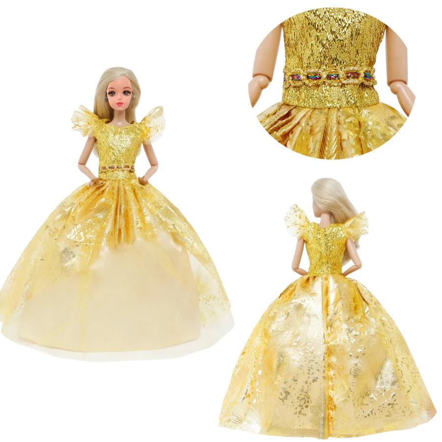 Doll's Wedding Gowns Evening Dresses Set For 11.5in/30cm Dolls Handmade Gorgeous Fashion Party Dress Princess Doll Clothes
