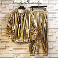 Men's Performance Costume: Gold and Silver Suit