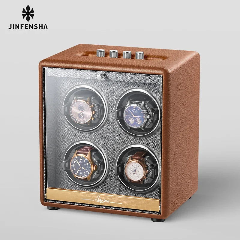 Large Luxury Watch Winder Organizer Storage Box Mechanical Watch Automatic Watch Winders Box Safe Deposit Boxes Display Gifts