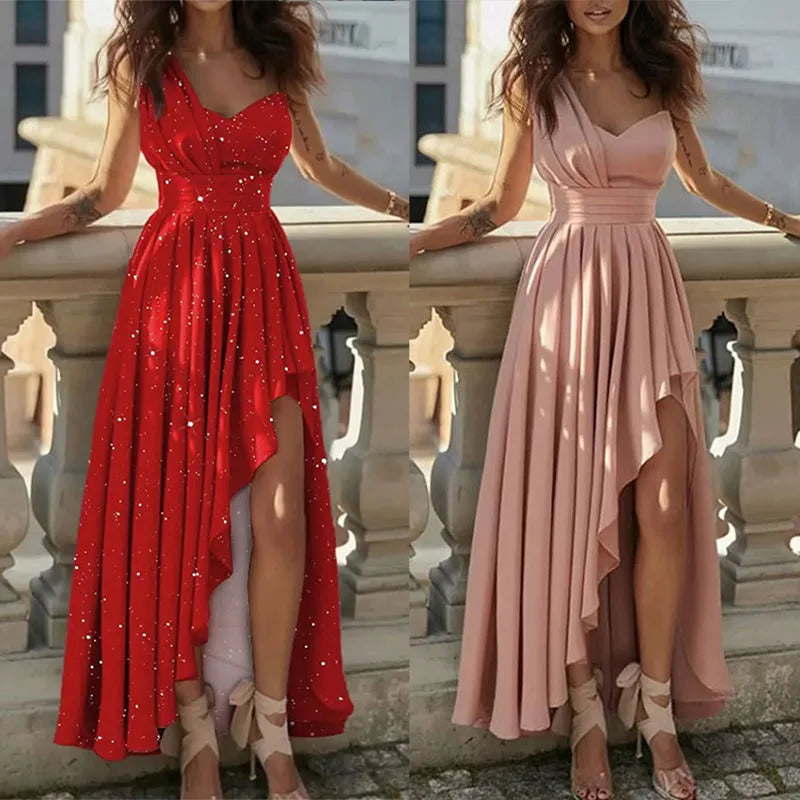 Women Evening Dresses Sexy Elegant Red Cocktail Party Chic Gala Graduation Luxury Formal Occasion Bridesmaid Gown Dress Clothes