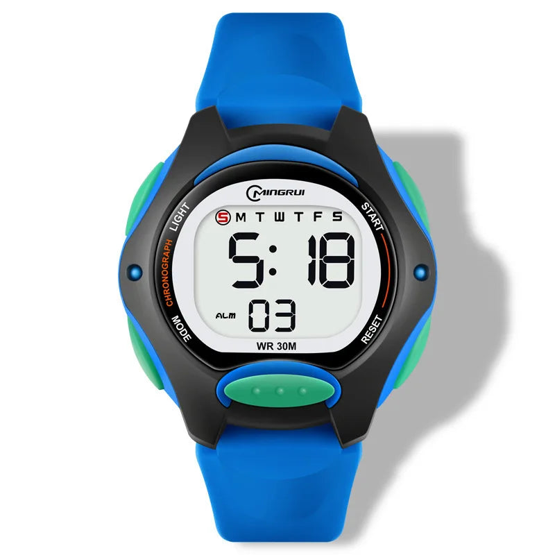 Children Watch Waterproof Digital Watch for Girls Boys Black LCD Electronic Sport Kid Watches Alarm Clocks Gifts