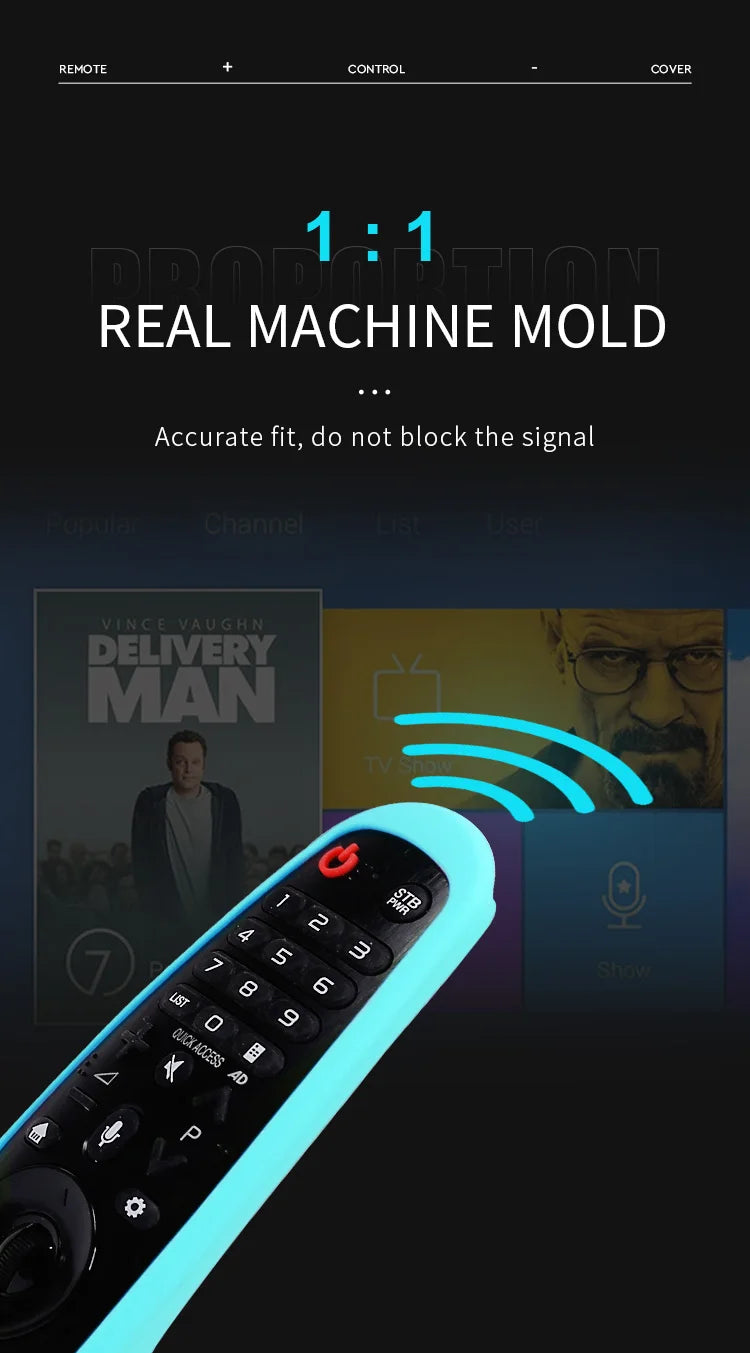 1 Piece Luminous Silicone Protective Case For  LG Smart TV Magic Remote MR20GA MR19BA MR18BA MR650A MR650 MR600