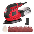 Detail Sander 1.6A 200W 14000 RPM Compact Sander Efficient Dust Collection System with 2pcs Polishing Pads & 20pcs Sandpapers