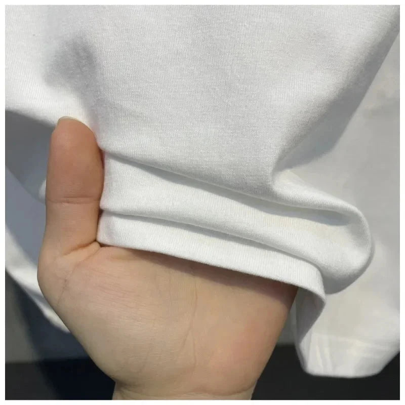 Short-sleeved T-shirt with Short Sleeves for Men, Trendy Summer Brand, Ins Fashion Trend, Loose and Vintage Style, New Design.