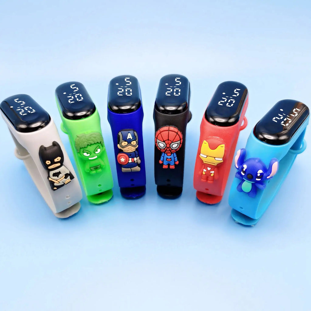 Marvel Children's Watch Cartoon Fashion Watches Electronic Digital LED Display Watches Waterproof Holiday Gift Kids Watches