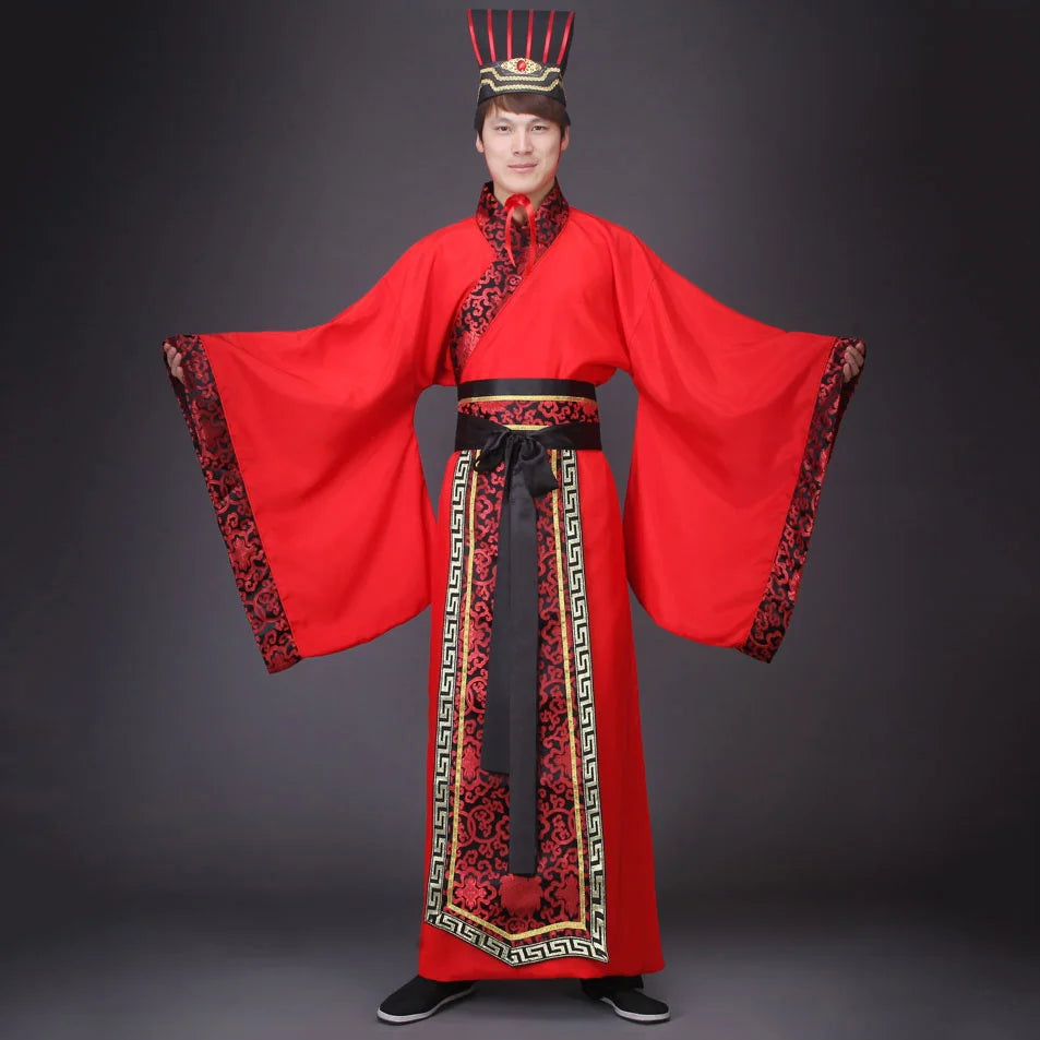 Men Woman Stage Dance Dress Chinese Traditional Costumes New Year Adult Tang Suit Performance Hanfu Female Cheongsam