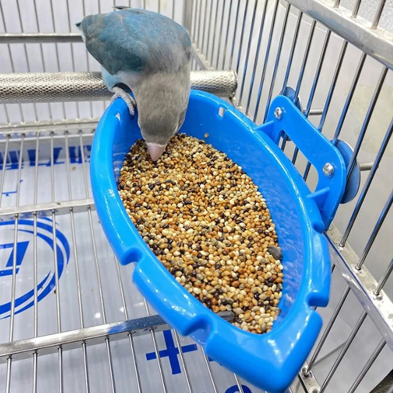 Parrot Bird Bath Shower Supplies Bathtub Bath Basin Multi-function Feeder Plastic Cage Accessories House Hold Accessory