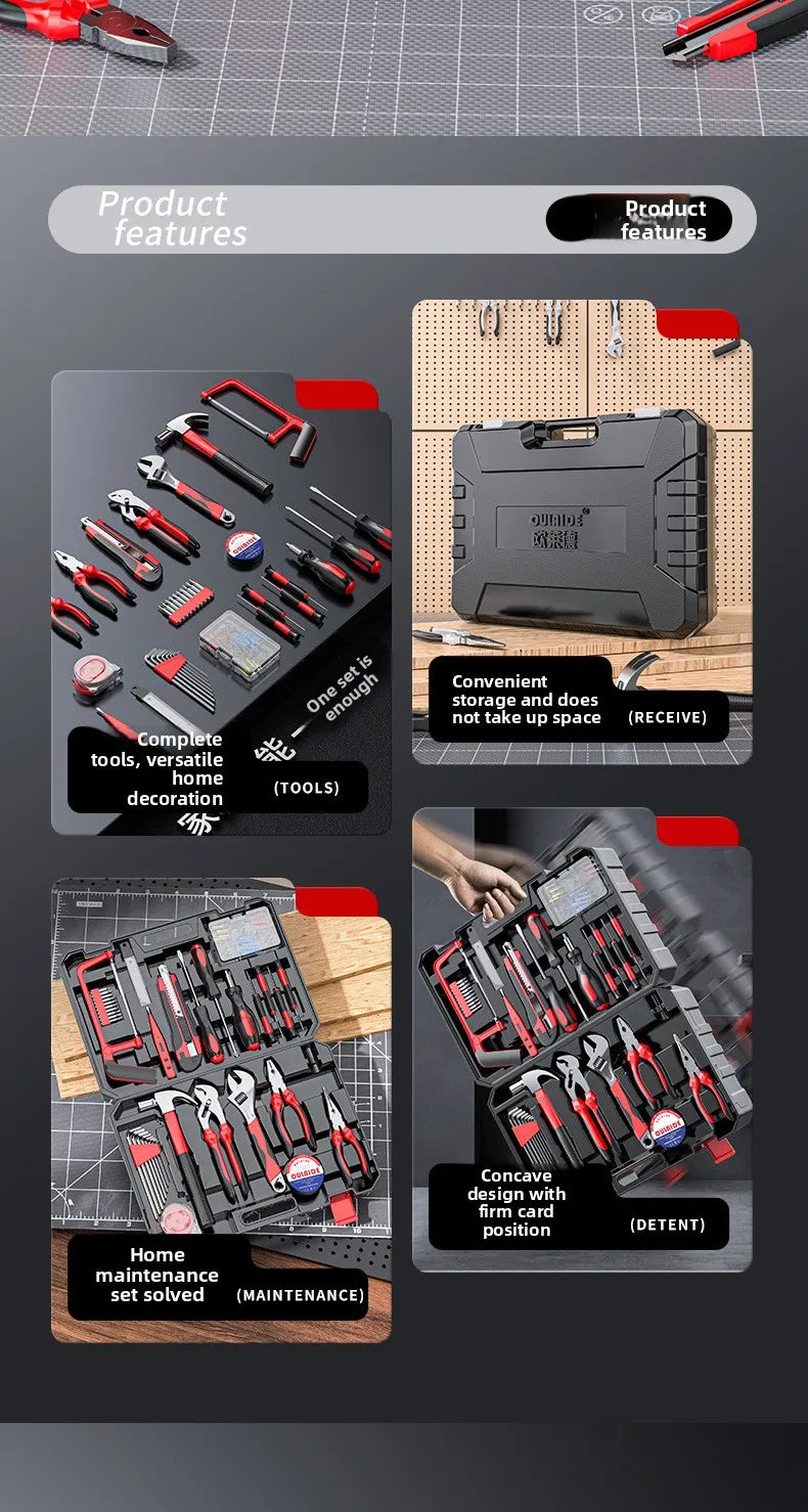 Household Toolbox Set of Home Maintenance Hardware Tools Full Manual Electrician Special Multifunctional Combination