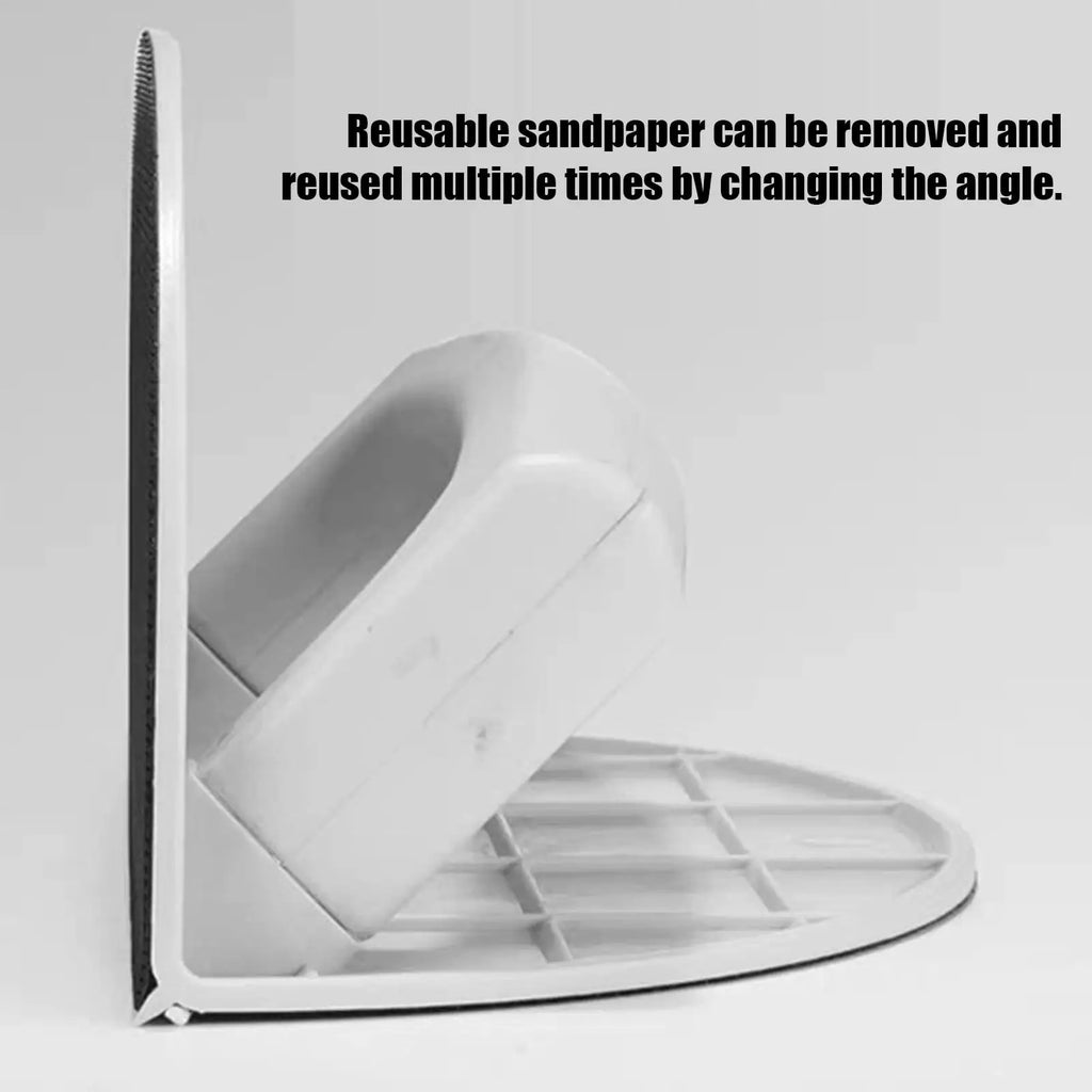 Semi-Round Angle Sander with Replaceable Sandpaper Multi-Purpose Sanding Tool for Drywall Surfaces Ergonomic Non-Slip Handle