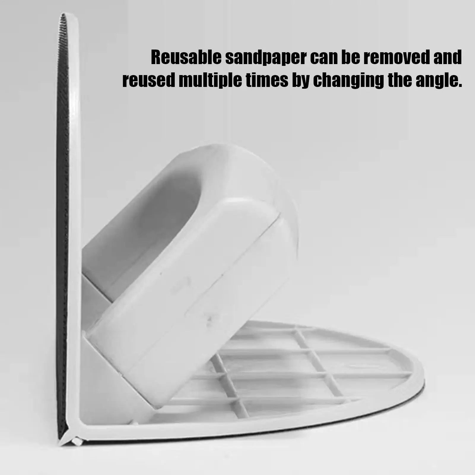 Semi-Round Angle Sander with Replaceable Sandpaper Multi-Purpose Sanding Tool for Drywall Surfaces Ergonomic Non-Slip Handle