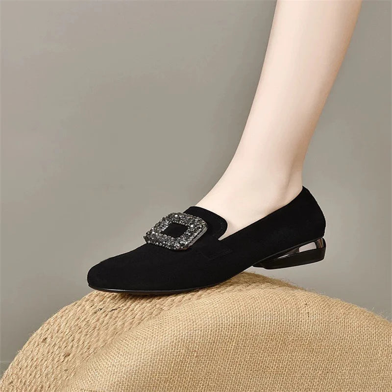 2026 Spring Bestselling Pointed-Toe Solid Color Comfortable French & Korean Style Slip-On Elegant Flats