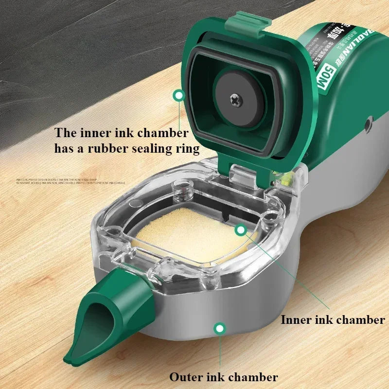 Construction Site Chalk Line Tool Woodworker'S Hand-Cranked Retractable Chalk Line Portable Spirit Level Line Marking Tool