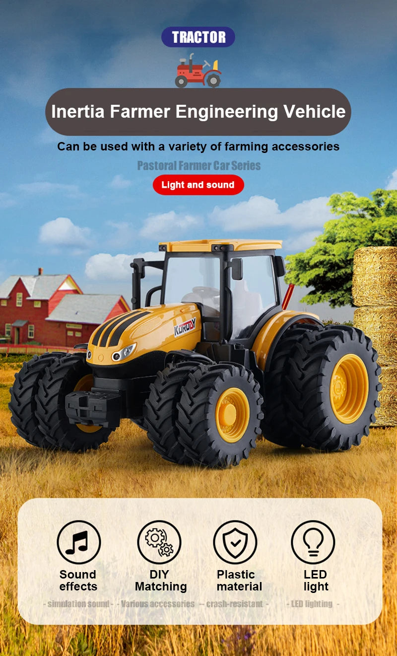 Children Toys Car Models Tractor Multiple Accessories To Choose From