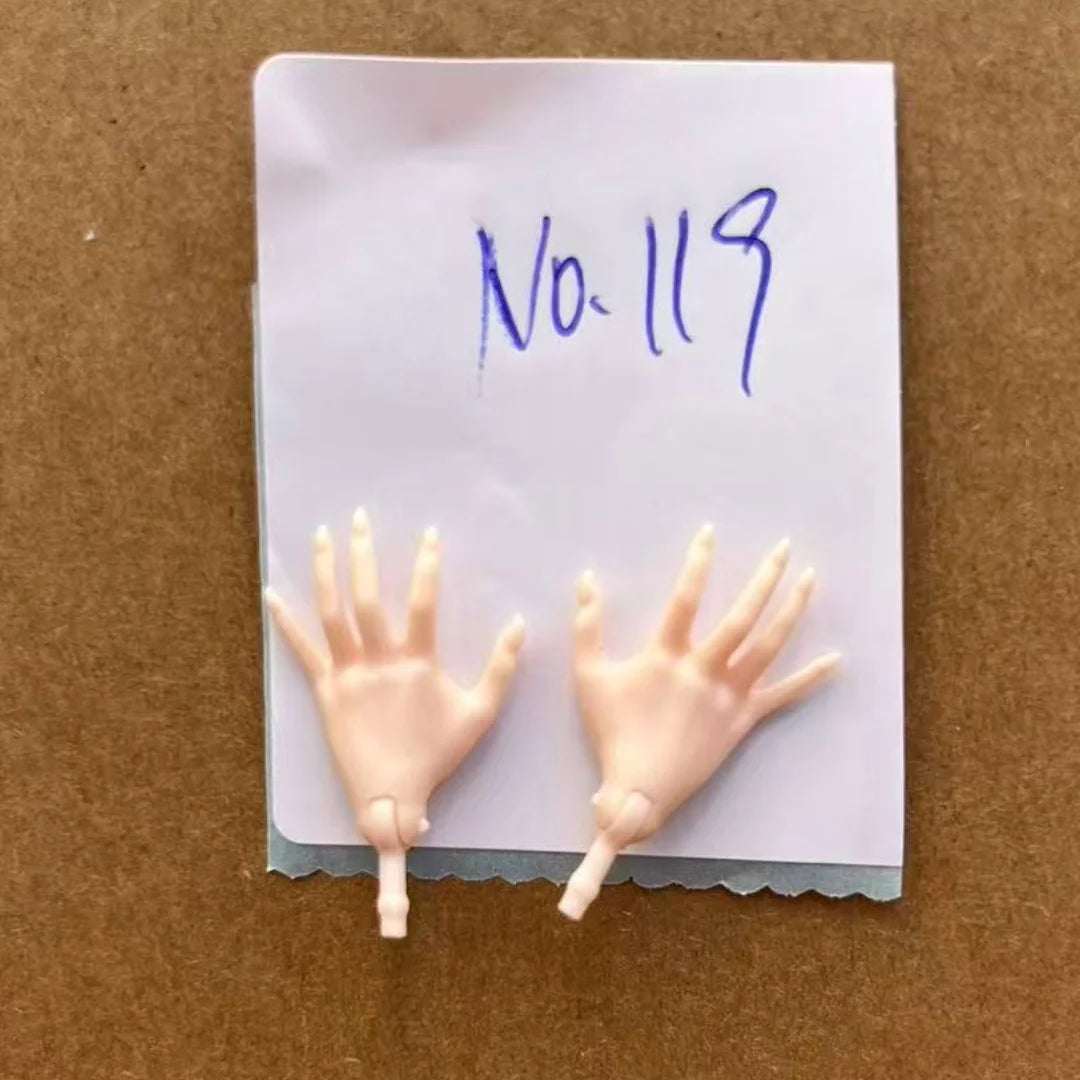 Rainbow Doll Hands With Colorful Nail Polish White Brown Beige Black Doll Parts Male Female Doll Hands Parts