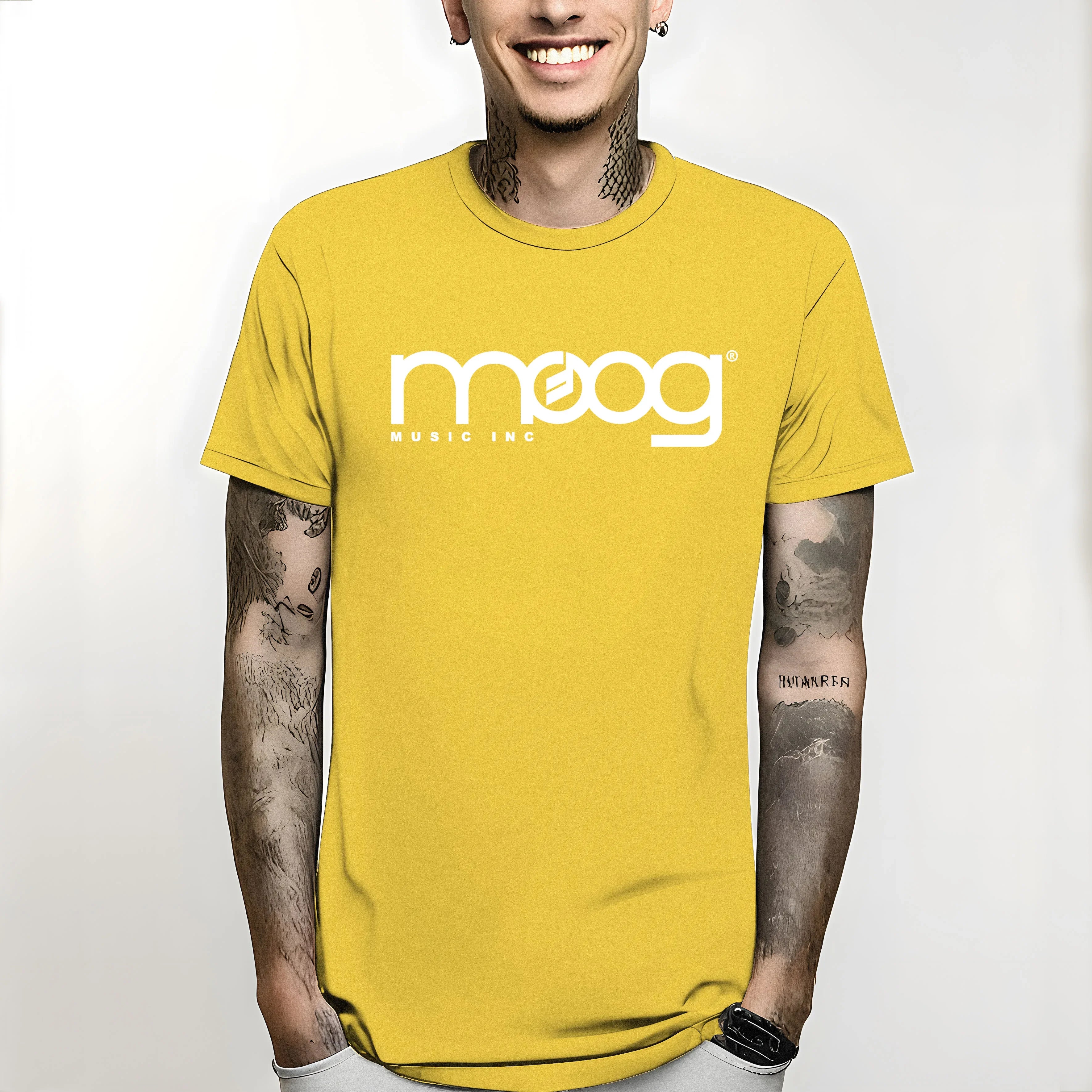 T Shirt Est Top TeesFashion Style Men Tee100% Cotton Classic Te 2024 New Moog Tshirt Synth Music Inc Minimoog Analog  Fashion