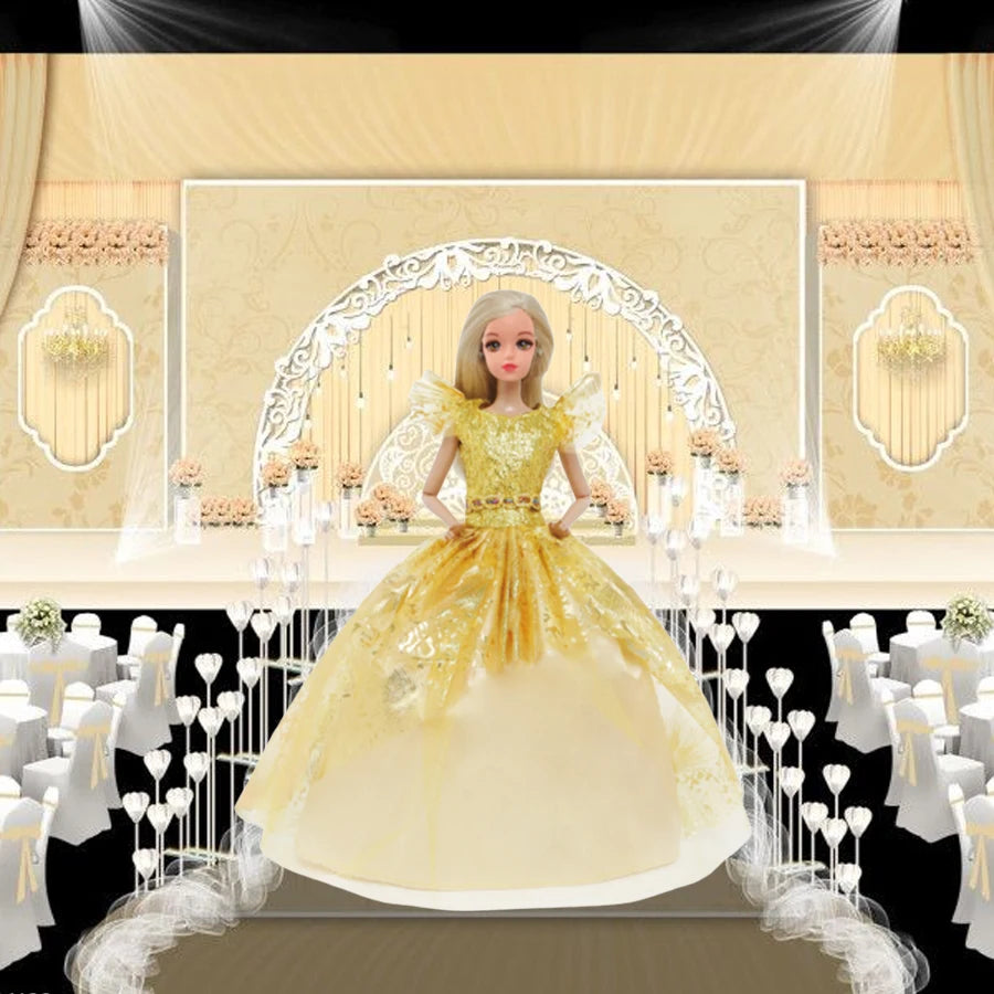 Doll's Wedding Gowns Evening Dresses Set For 11.5in/30cm Dolls Handmade Gorgeous Fashion Party Dress Princess Doll Clothes