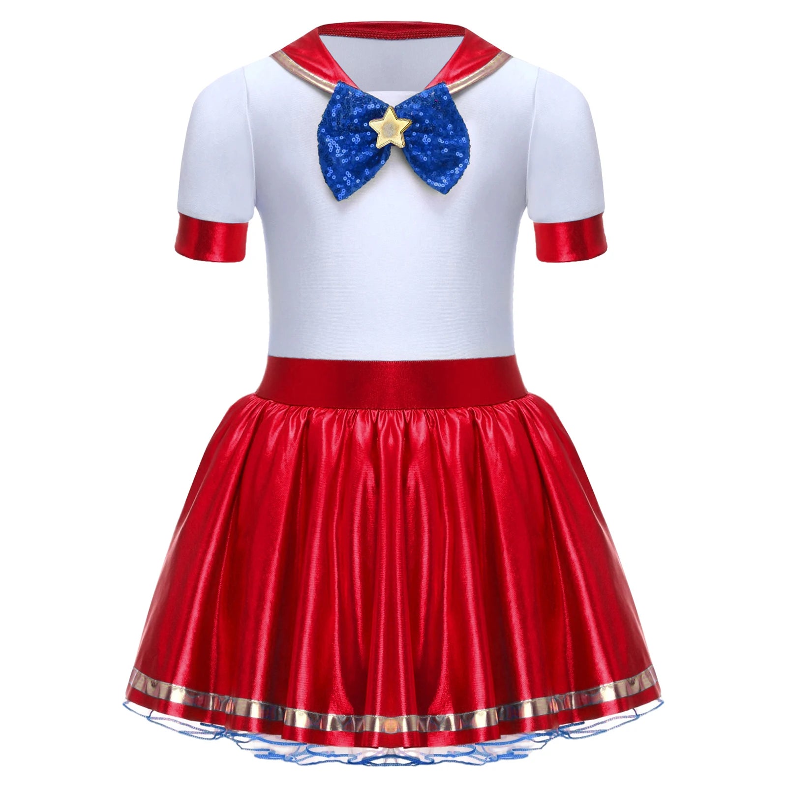 School Uniform OnePiece Dress Performance Costume Student Sailor Outfit Modern Ballet Dance Leotard Skirt Halloween Costume
