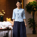 Beauty Salon Beautician Work Clothes Women Suits Health Club Clothes Moxibustion Therapy Center Technician Clothes Cotton Linen