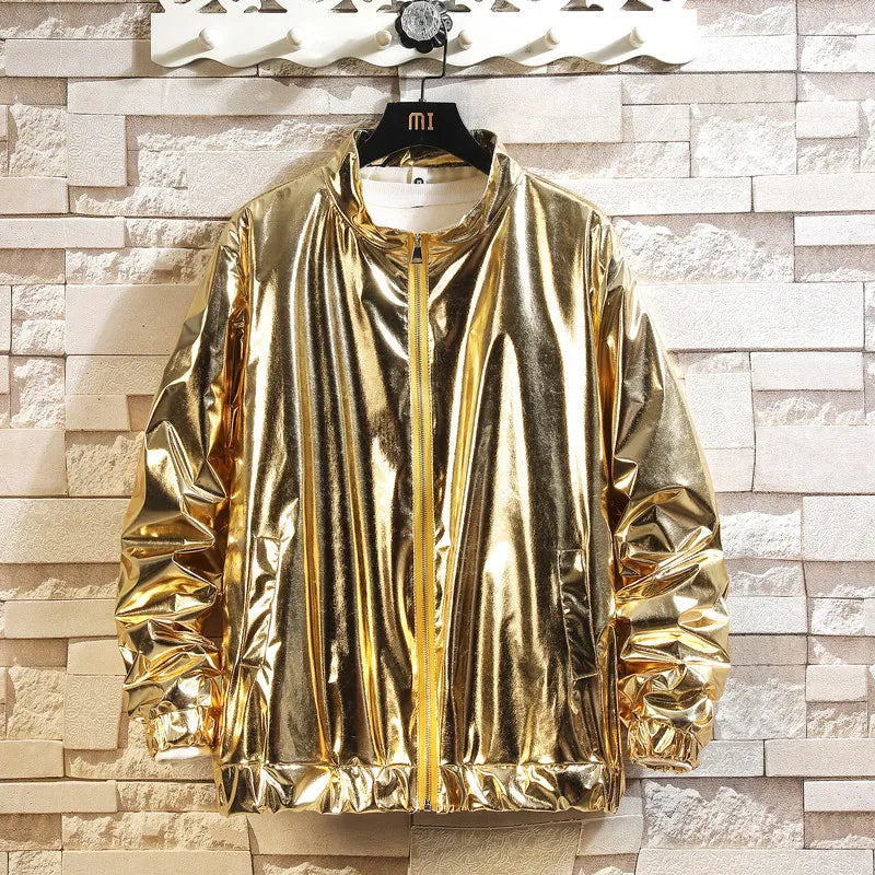Men's Performance Costume: Gold and Silver Suit