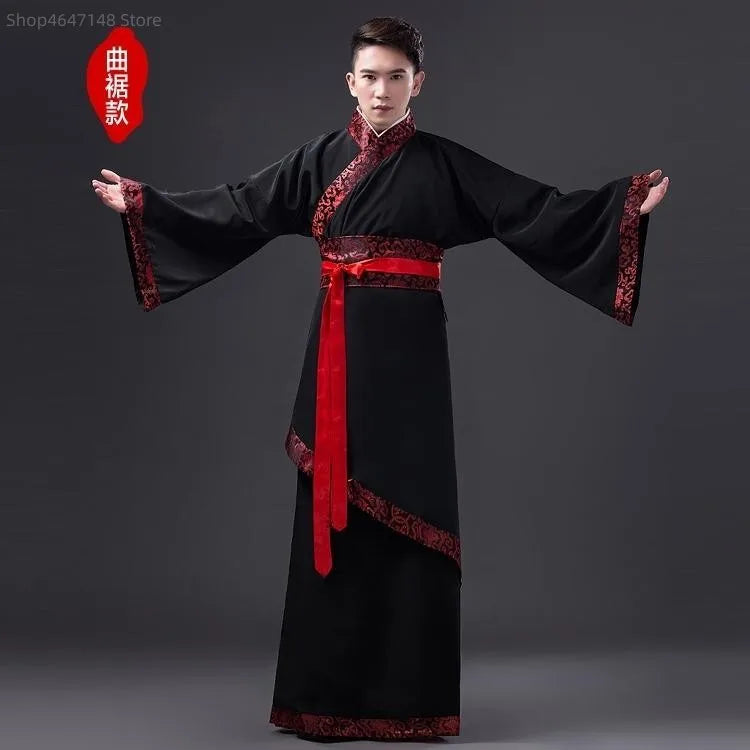 Men Woman Stage Dance Dress Chinese Traditional Costumes New Year Adult Tang Suit Performance Hanfu Female Cheongsam