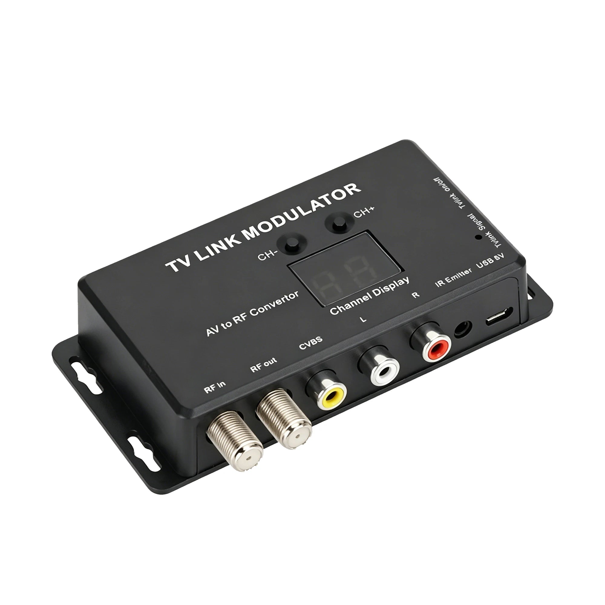 TV LINK Modulator， AV to RF ，IR Extender with Channel Display， Analog TV Self-Produced Program Insertion Device