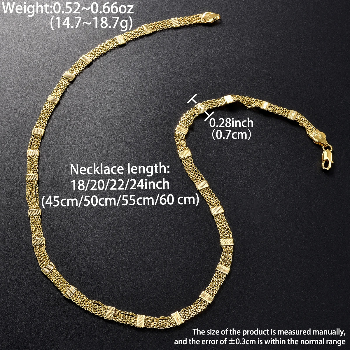 Trendy 18K Gold Plated Chain Necklace for Men Women Luxury Thick Cuban Link Jewelry Textured Design Statement Gift