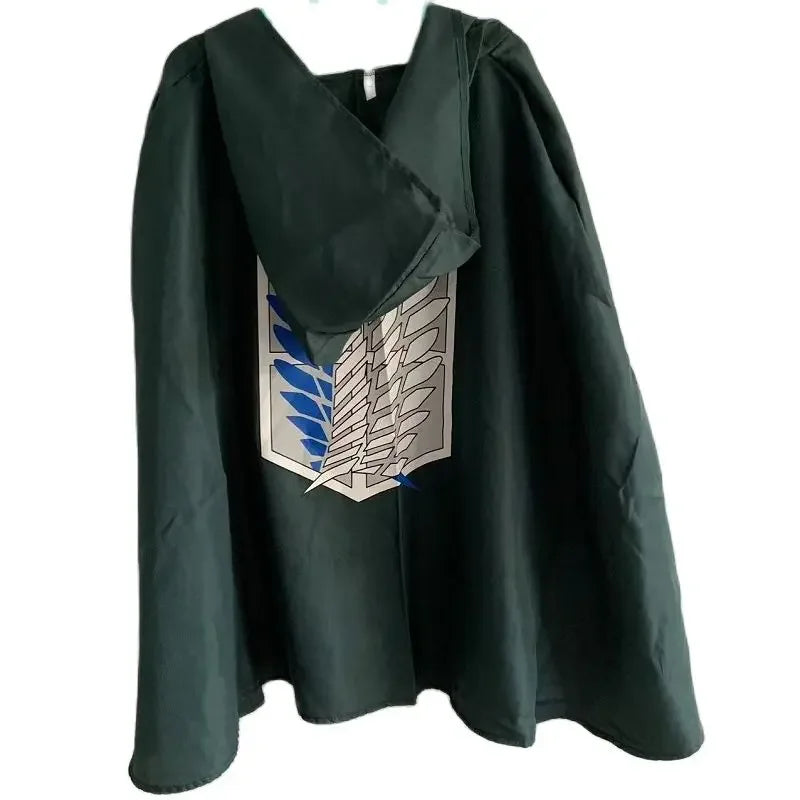 Adult Anime Attack on Titan Cosplay Costumes Giant Cloak with Hat Shingeki No Kyojin Scouting Legion Green Cape Mens Clothes