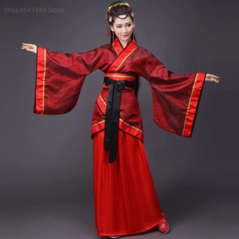 Men Woman Stage Dance Dress Chinese Traditional Costumes New Year Adult Tang Suit Performance Hanfu Female Cheongsam